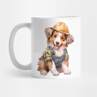 Farmer Australian Shepherd Dog Mug